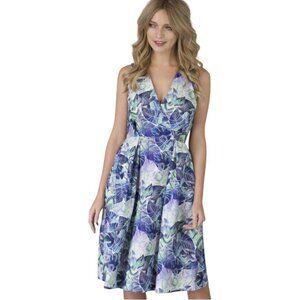 Closet London tropical print full pocket dress Sz 4